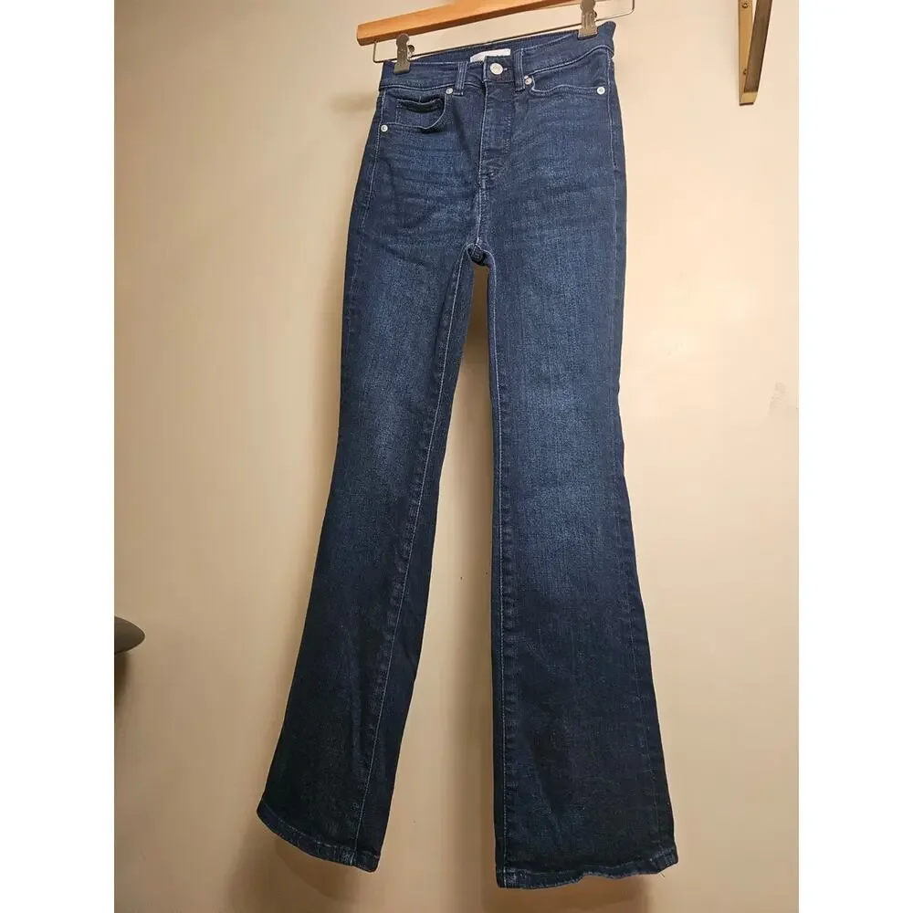 Loft SLIM FLARE Dark Wash Women's High Rise Jeans
